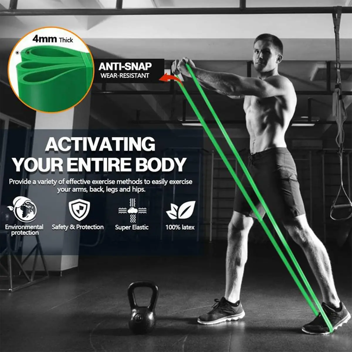 Bandas de resistencia látex natural para flexiones y estiramiento - imagen 2