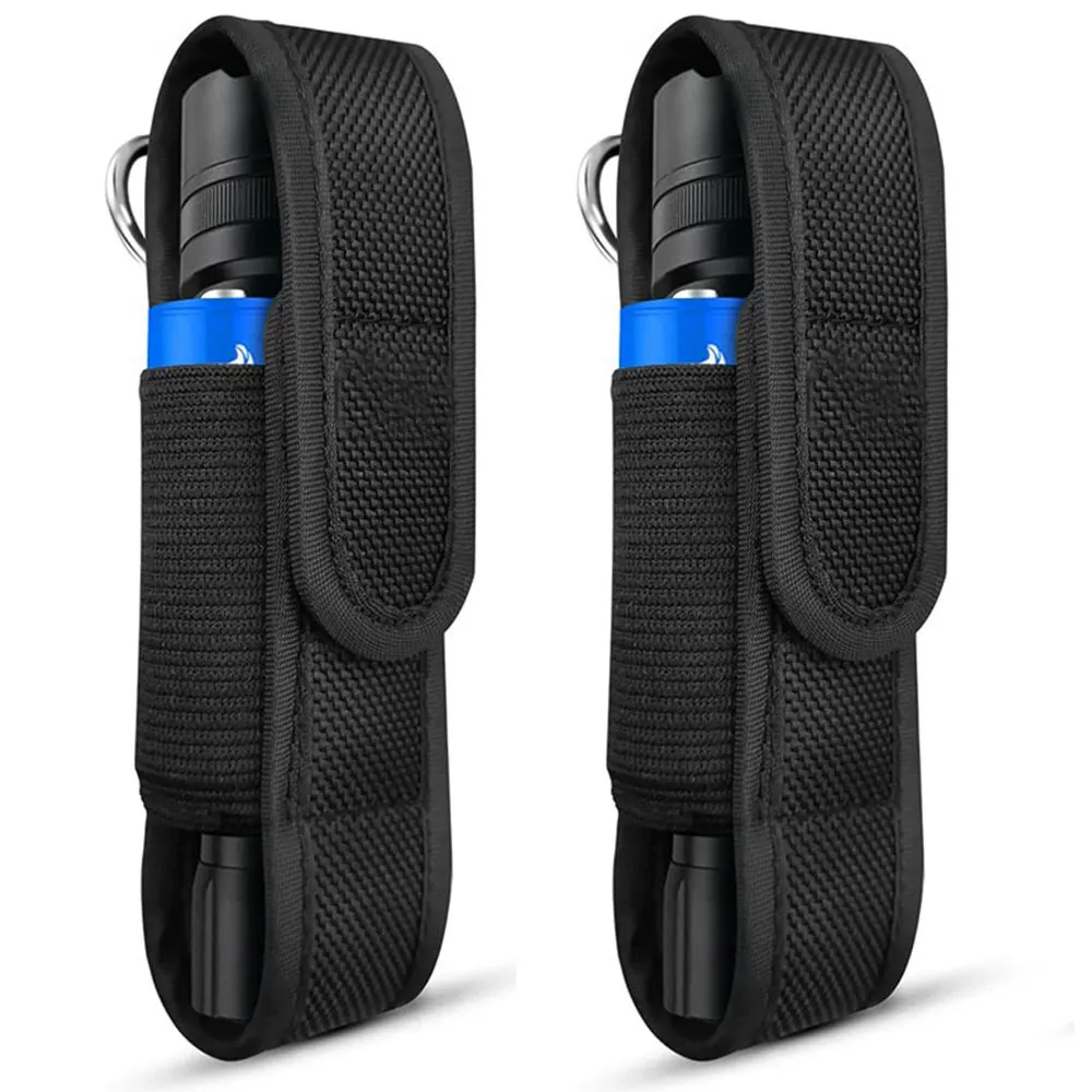 Funda táctica MOLLE para linterna con compartimento para batería
