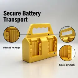 Soporte para baterías Dewalt 18V/20V con asa, portátil