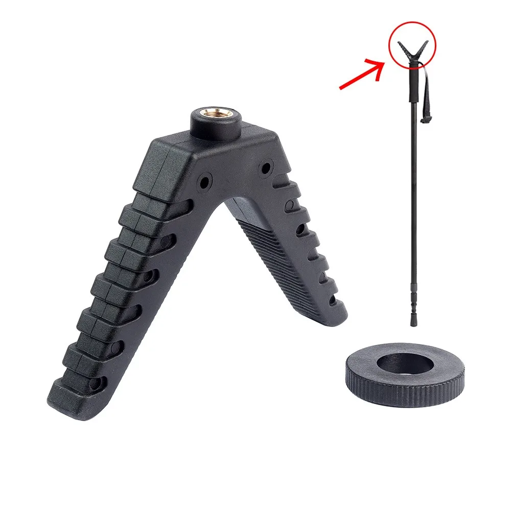 Bípode táctico ajustable para fusil con apoyo en V y estabilizador