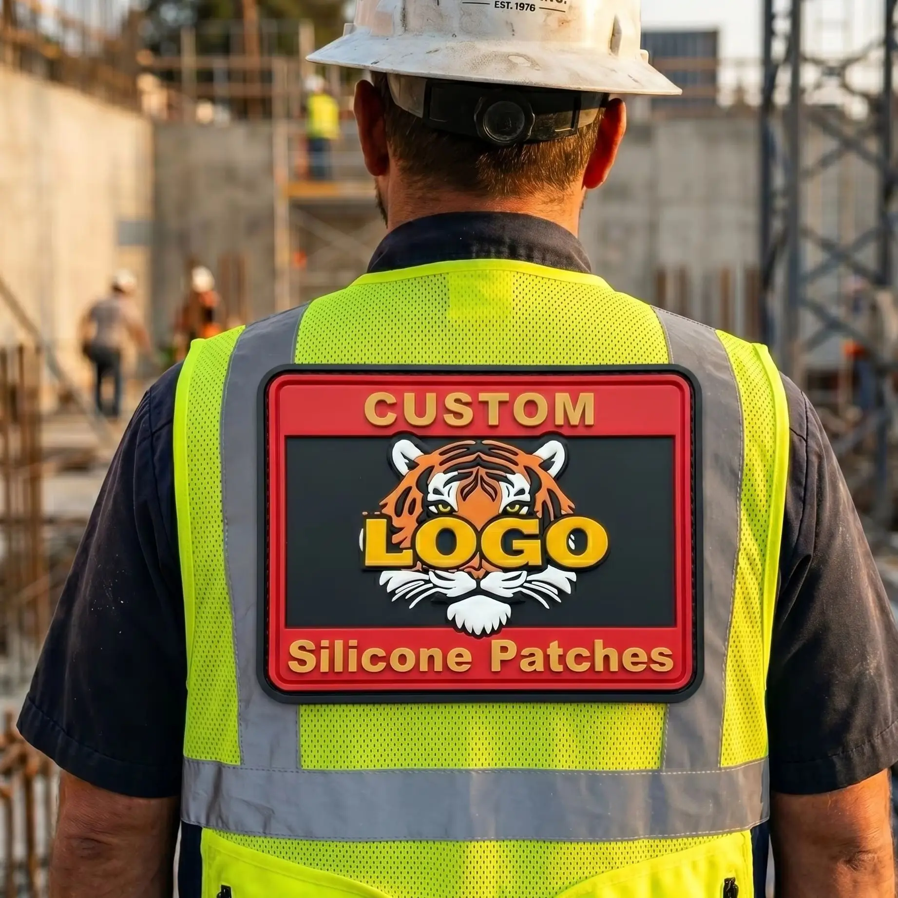 Parche táctico logotipo PVC con relieve y gancho bucle - imagen 3