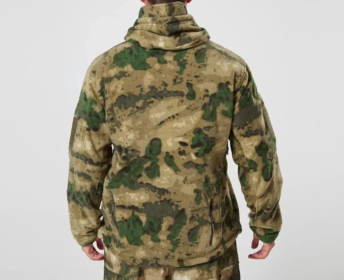 Chaqueta táctica de forro polar grueso camuflaje para hombre - imagen 3