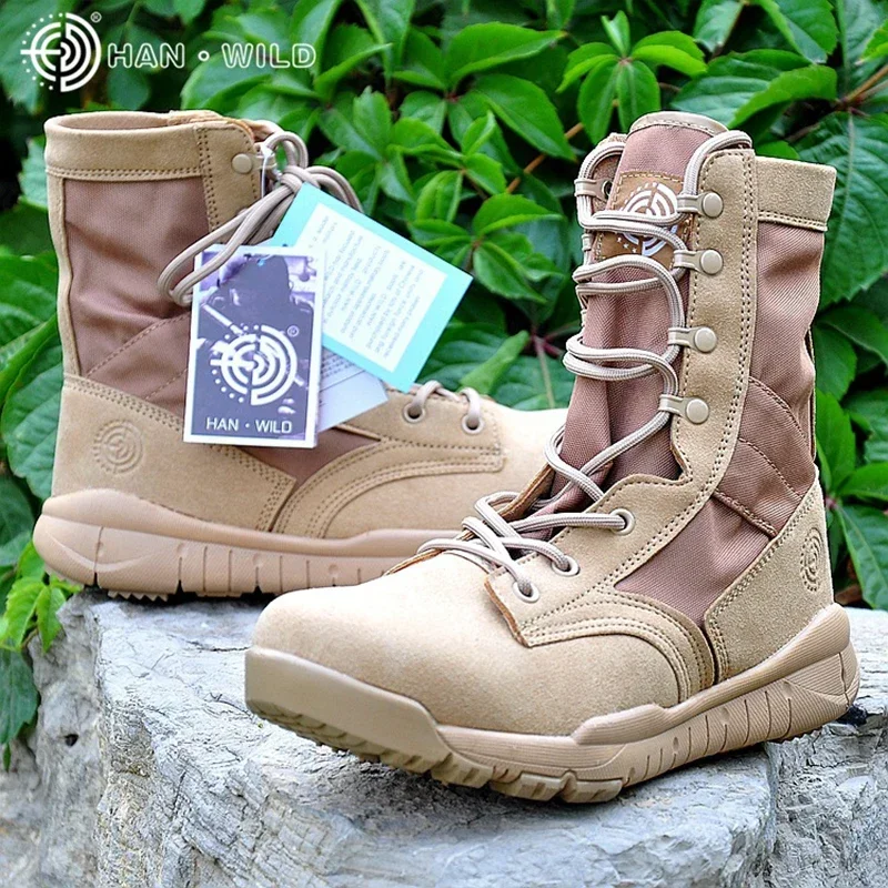 Botas tácticas transpirables verano Oxford combate desierto rodilla - imagen 2