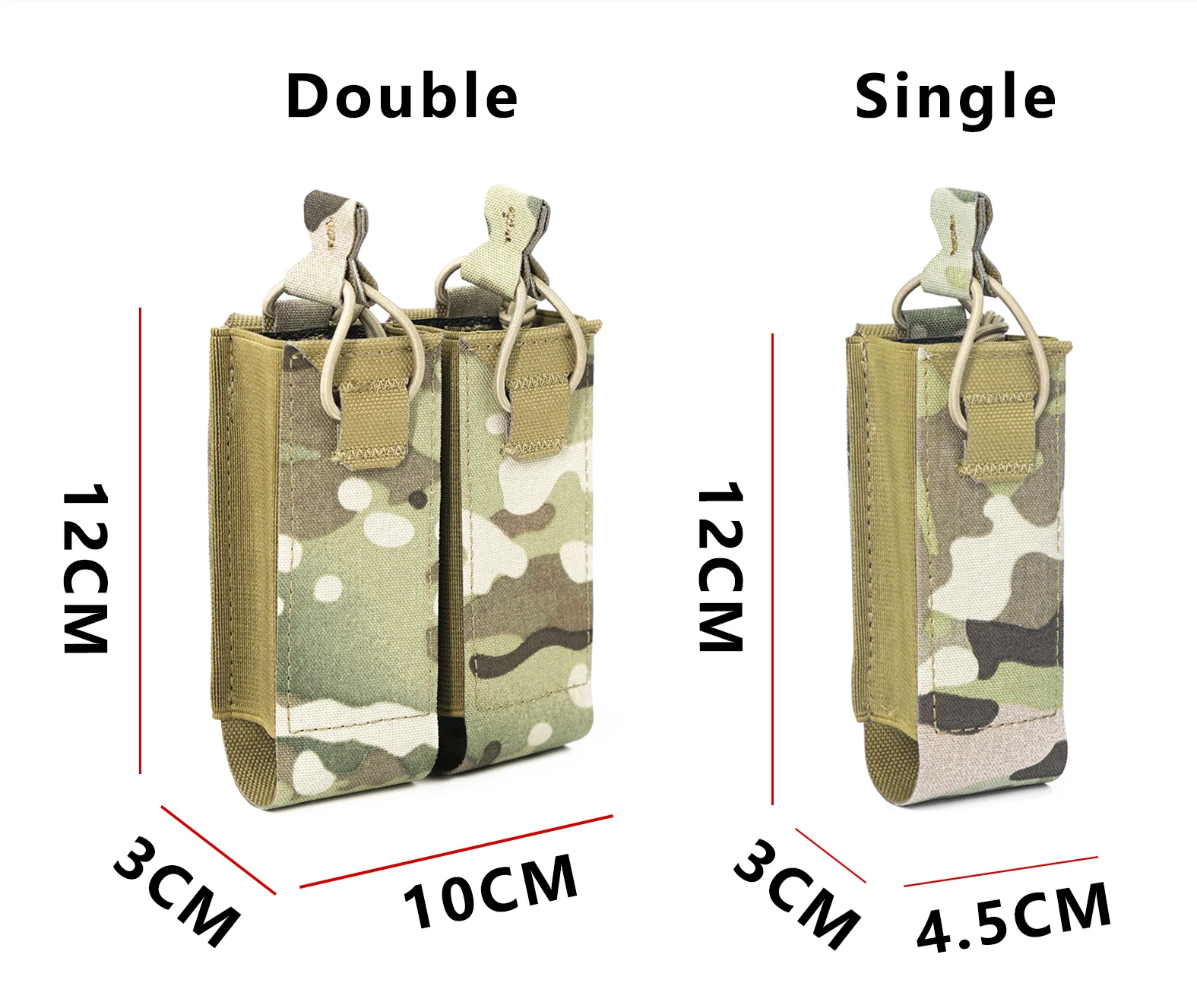 Detalle de sujeción y compatibilidad Molle