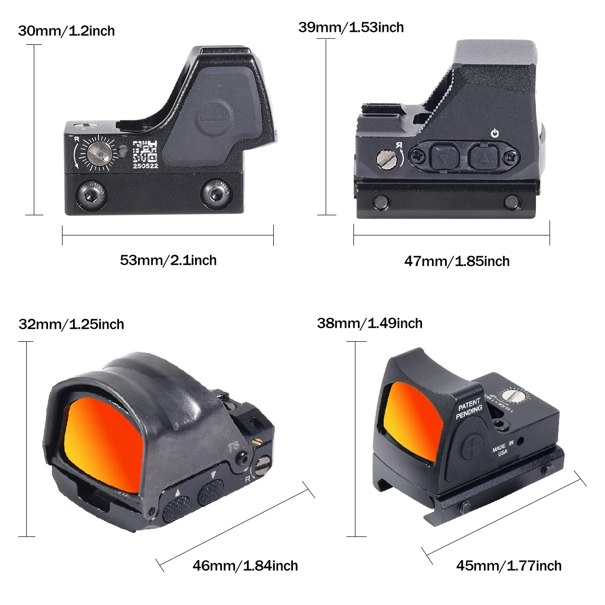RM Mira telescópica roja reflex para airsoft con riel Picatinny - imagen 2