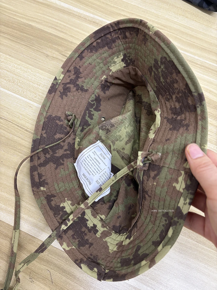 Sombrero táctico de pescador camo EMR italiano, ala corta transpirable - imagen 5