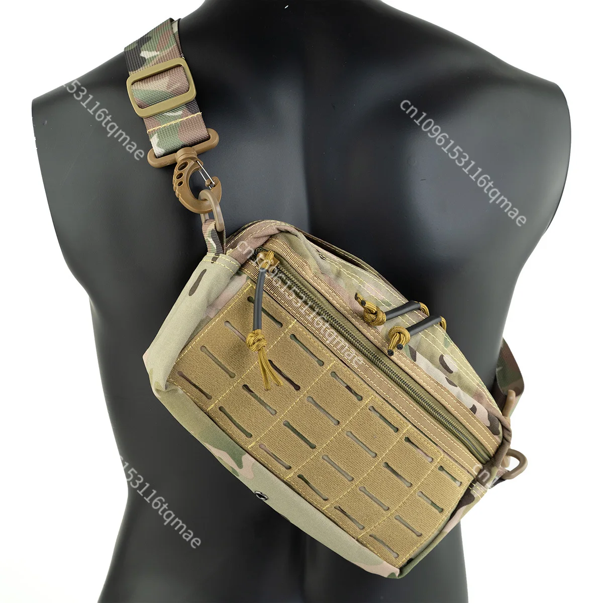 Bolso bandolera táctico MOLLE camuflaje ligero para ciclismo - imagen 4