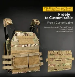 Panel Frontal MOLLE desmontable AVS JPC para cargadores M4 5.56