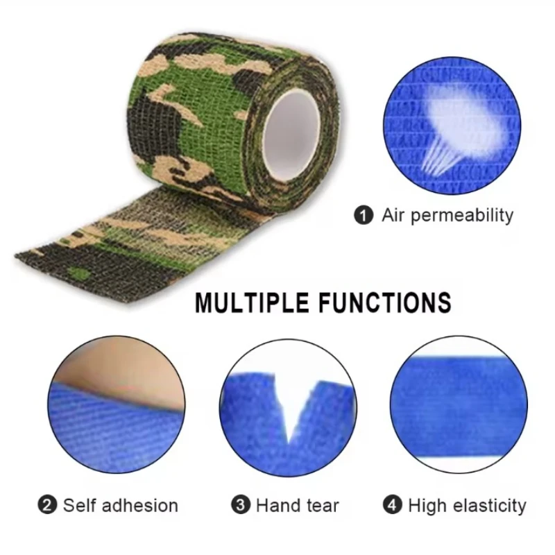 Venda autoadhesiva camuflaje elástica transpirable impermeable - imagen 4