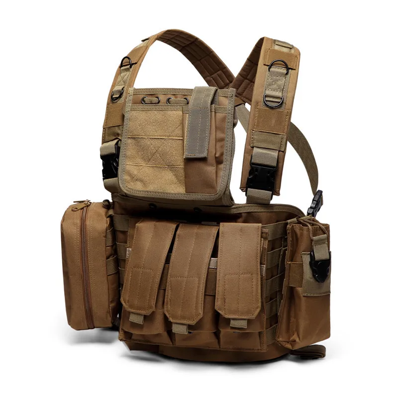 Chaleco táctico de reconocimiento MOLLE RRV – Camuflaje CS con bolsillo EDC - imagen 5
