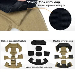 Almohadillas viscoelásticas para casco táctico FAST/MICH/ACH acolchado