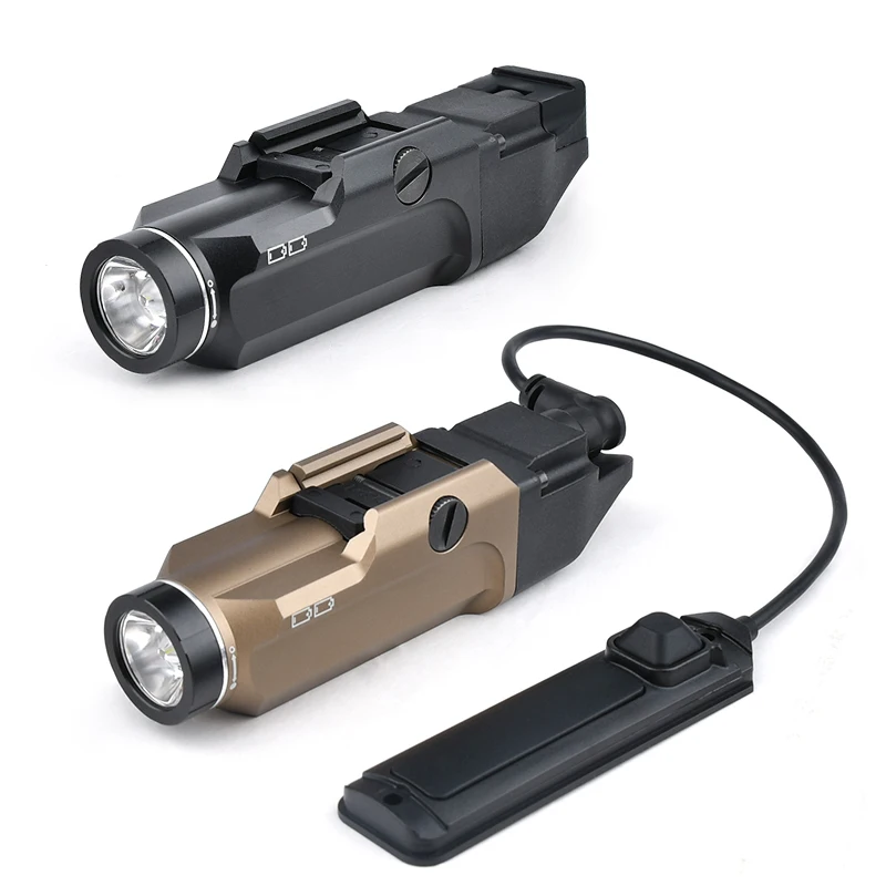 Linterna táctica metálica blanca LED compatible riel Picatinny