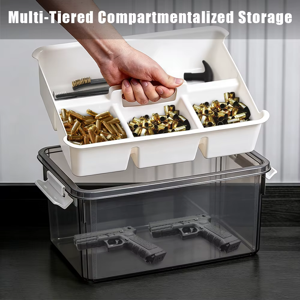 Funda táctica rígida transparente para pistola, organizador munición - imagen 5