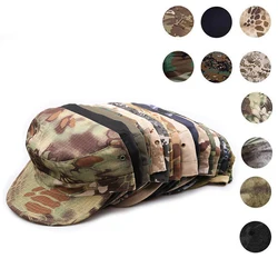 Gorra táctica transpirable camuflaje plana para caza al aire libre