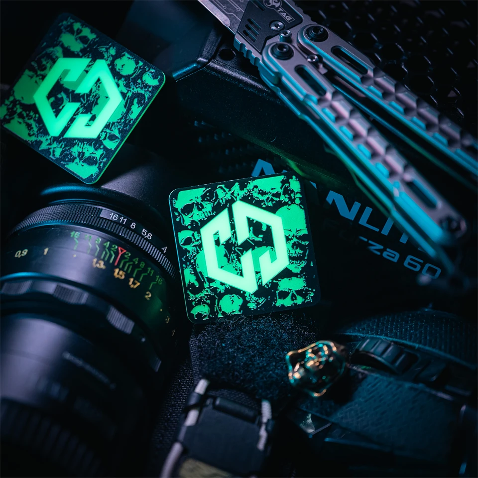 Parche táctico calavera luminoso – Brilla en oscuridad - imagen 3