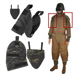 Protección táctica MOLLE: protectores hombro y deltoides paintball