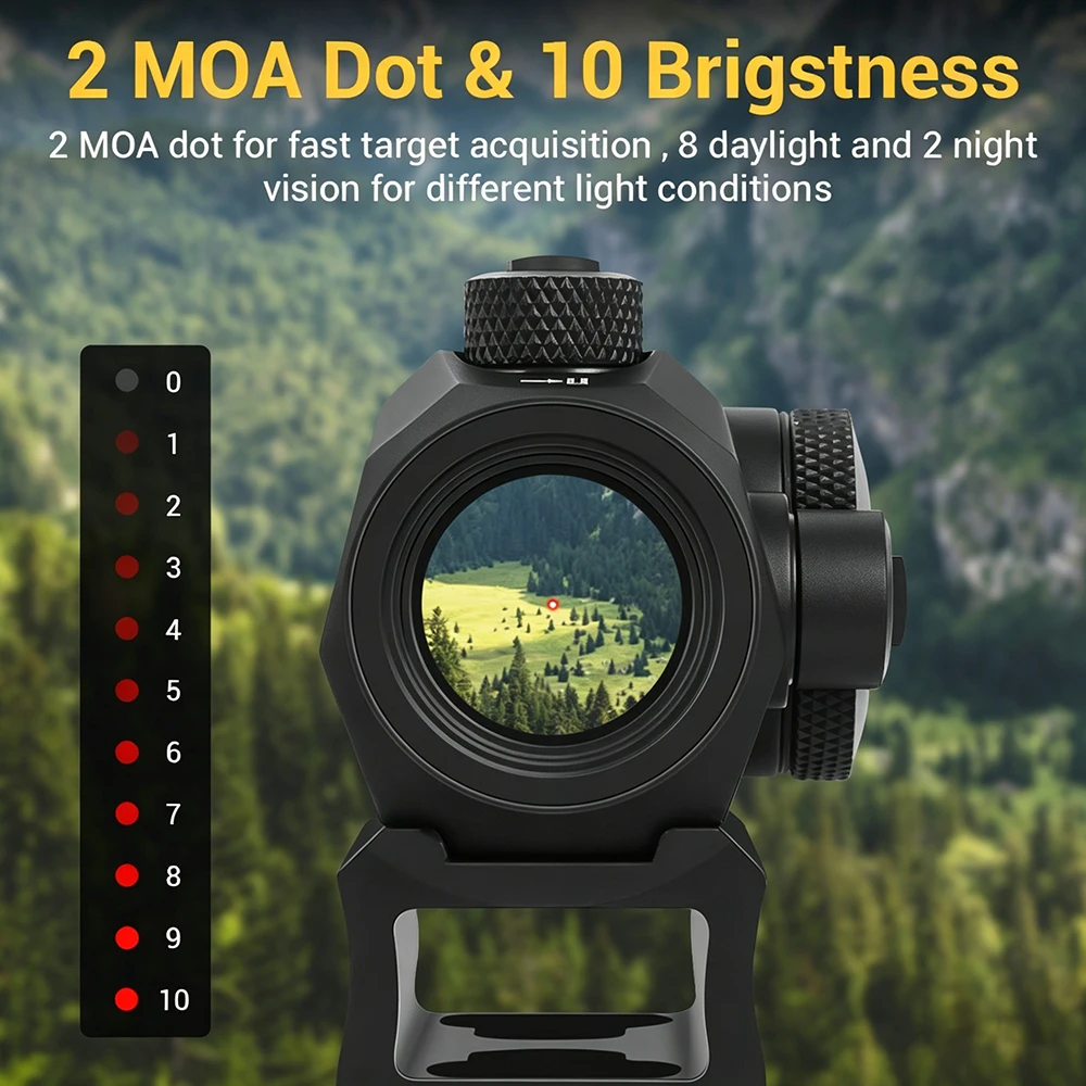 Mira red dot táctica con co-witness y soporte de perfil bajo para rifle - imagen 5