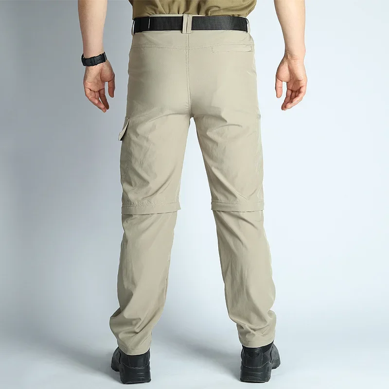 Pantalón impermeable táctico ligero de secado rápido desmontable