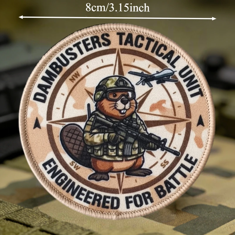 Beaver Squad parches tácticos velcro moral para chalecos y mochilas - imagen 2