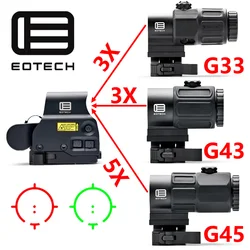 Mira holográfica EOTECH con punto rojo/verde y aumento para rifle