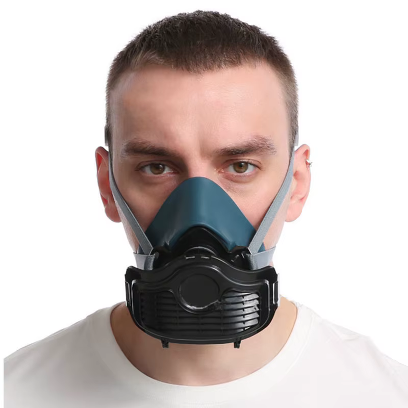 Máscara antipolvo de silicona para pintura y molienda - Respirador - imagen 4