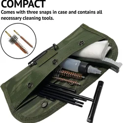 Kit limpieza armas con cepillos para pistola, rifle y escopeta
