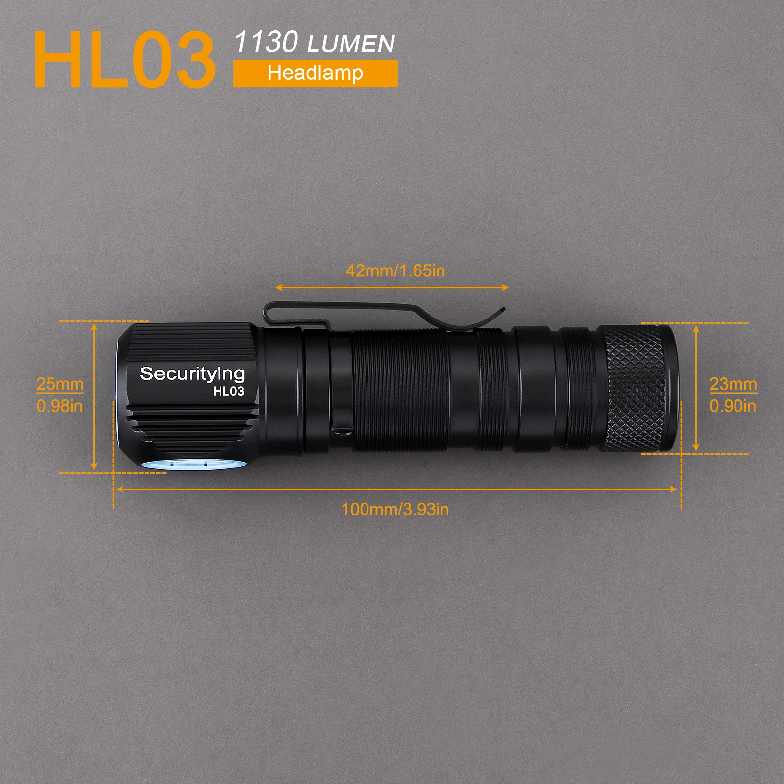 SecurityIng SST40 Linterna LED táctica 1130 lúmenes recargable - imagen 2
