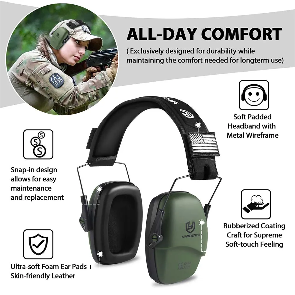 Auriculares tácticos antibruido – Protección auditiva para caza y tiro - imagen 5