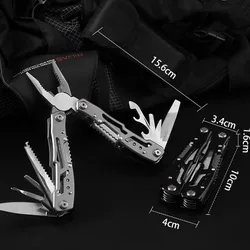 Herramienta multiusos EDC plegable de acero inoxidable para camping