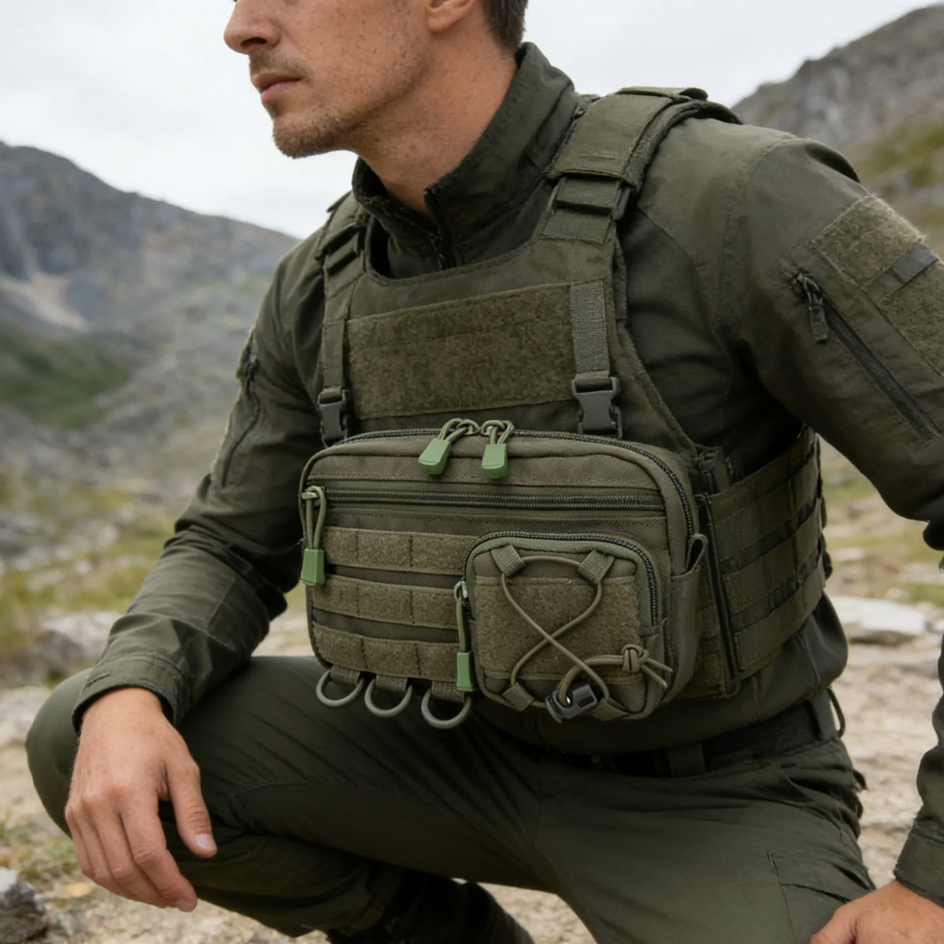 Bolsa de cintura Molle Utility EDC táctica primeros auxilios caza - imagen 4