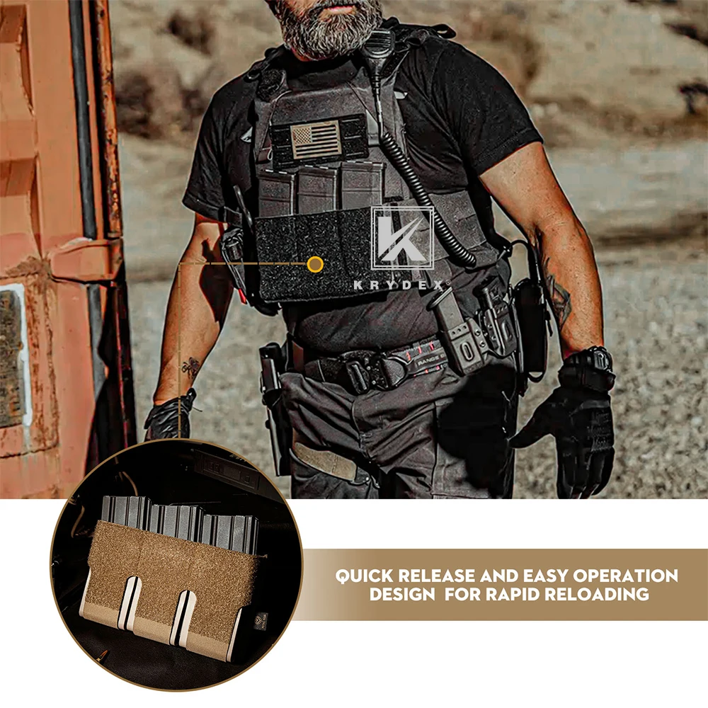 Vista frontal de la funda triple KRYDEX