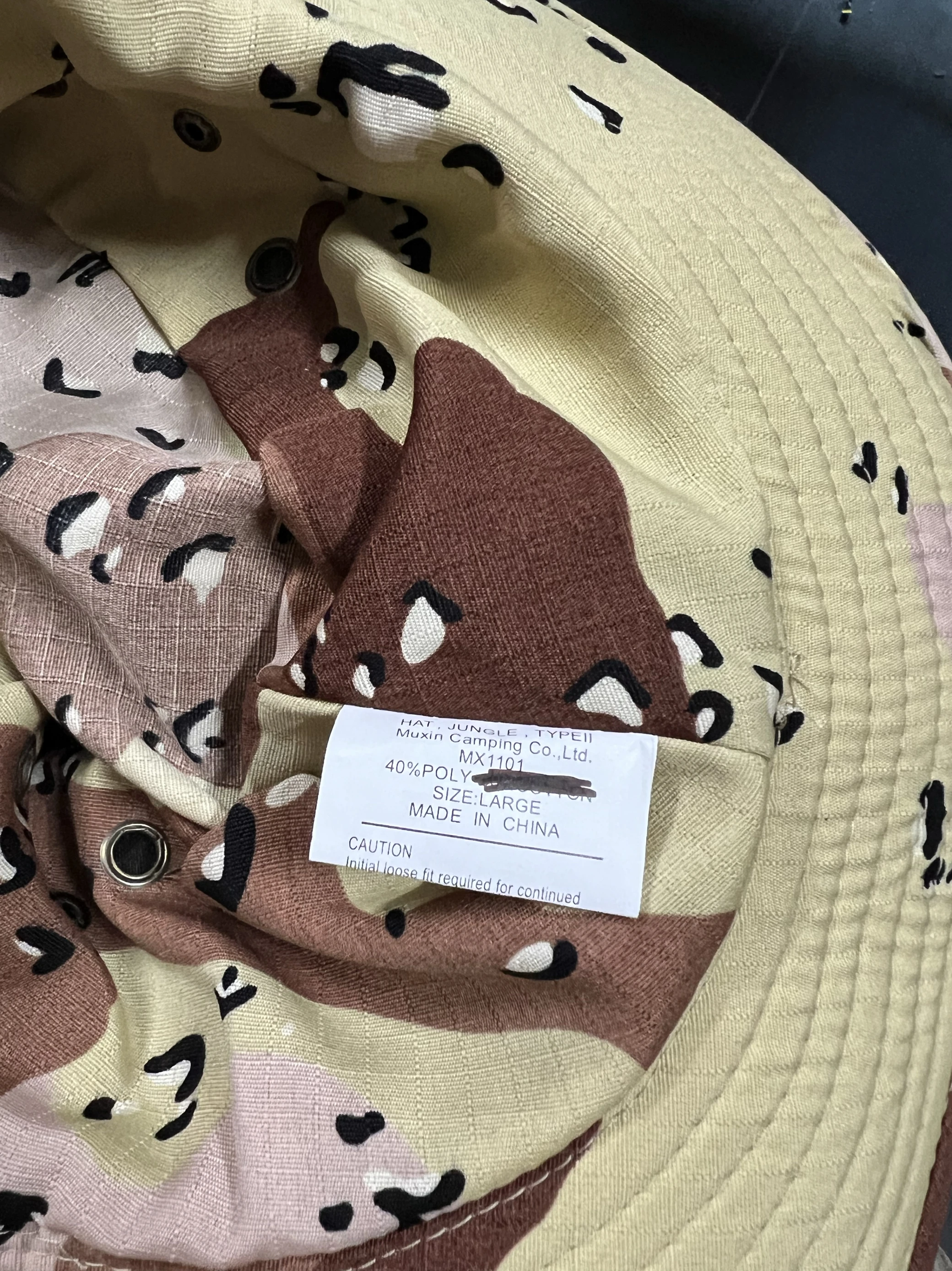 Gorro de combate Beni camuflaje desierto de borde redondo - imagen 2