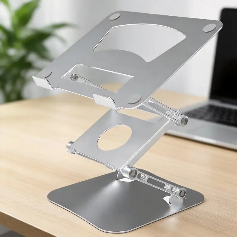 Soporte para portátil de aluminio con altura y ángulo regulables