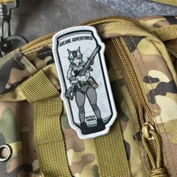 Parche táctico moral chica militar con velcro para mochila y brazalete