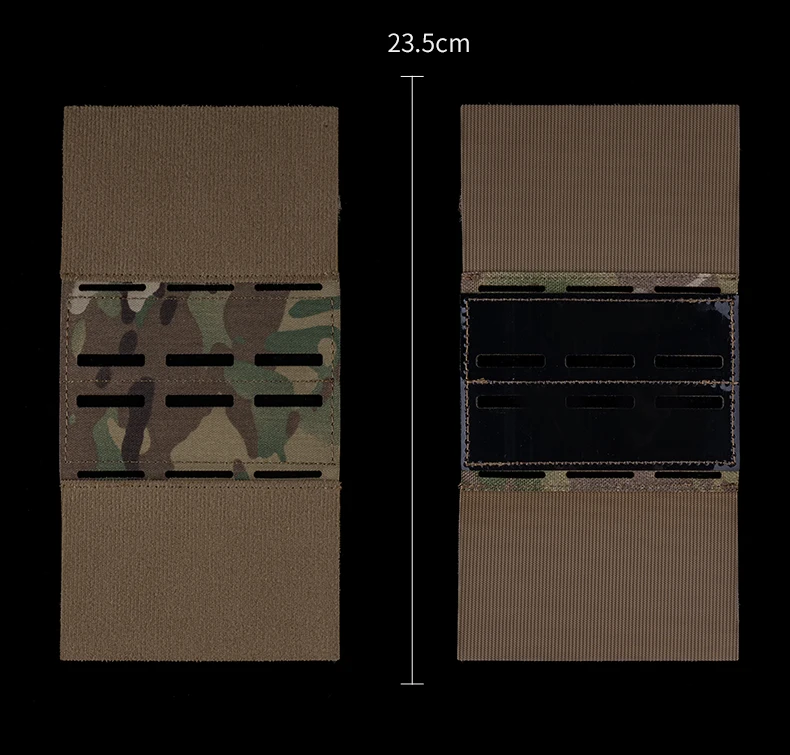 Vista del panel con filas MOLLE para acoplar accesorios