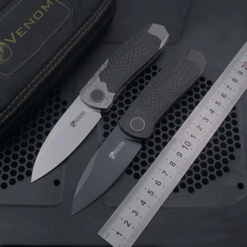 Weimang VENOM cuchillo táctico M390 titanio fibra carbono EDC - imagen 4