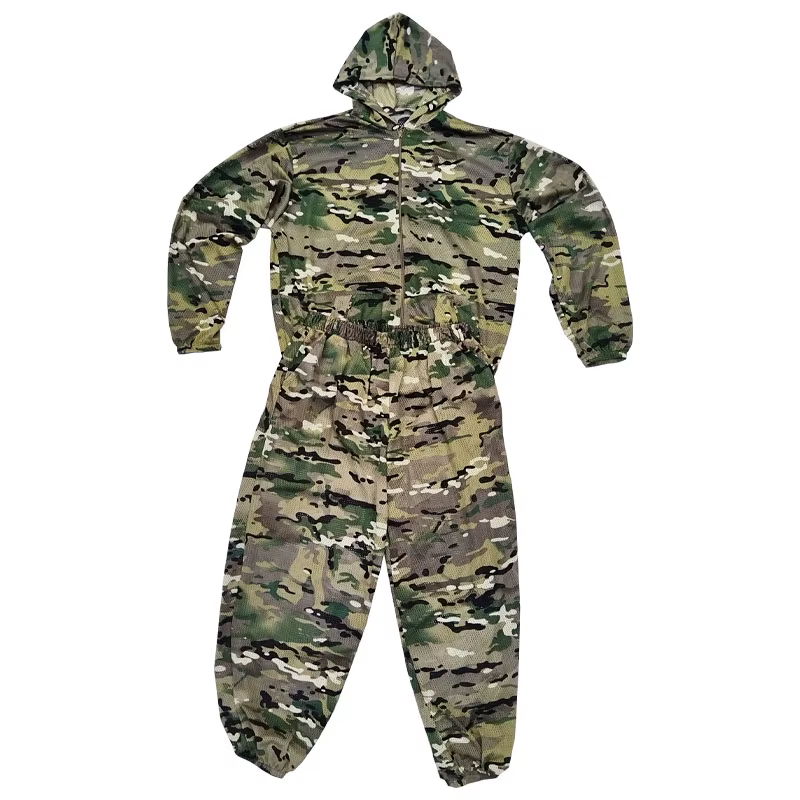 Ropa táctica de malla transpirable con capucha secado rápido - imagen 3