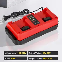 Cargador mini doble puerto para baterías Milwaukee – Carga rápida
