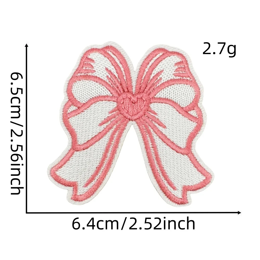 Parche bordado de conejo con lazo rosa para calzado ballet - imagen 3