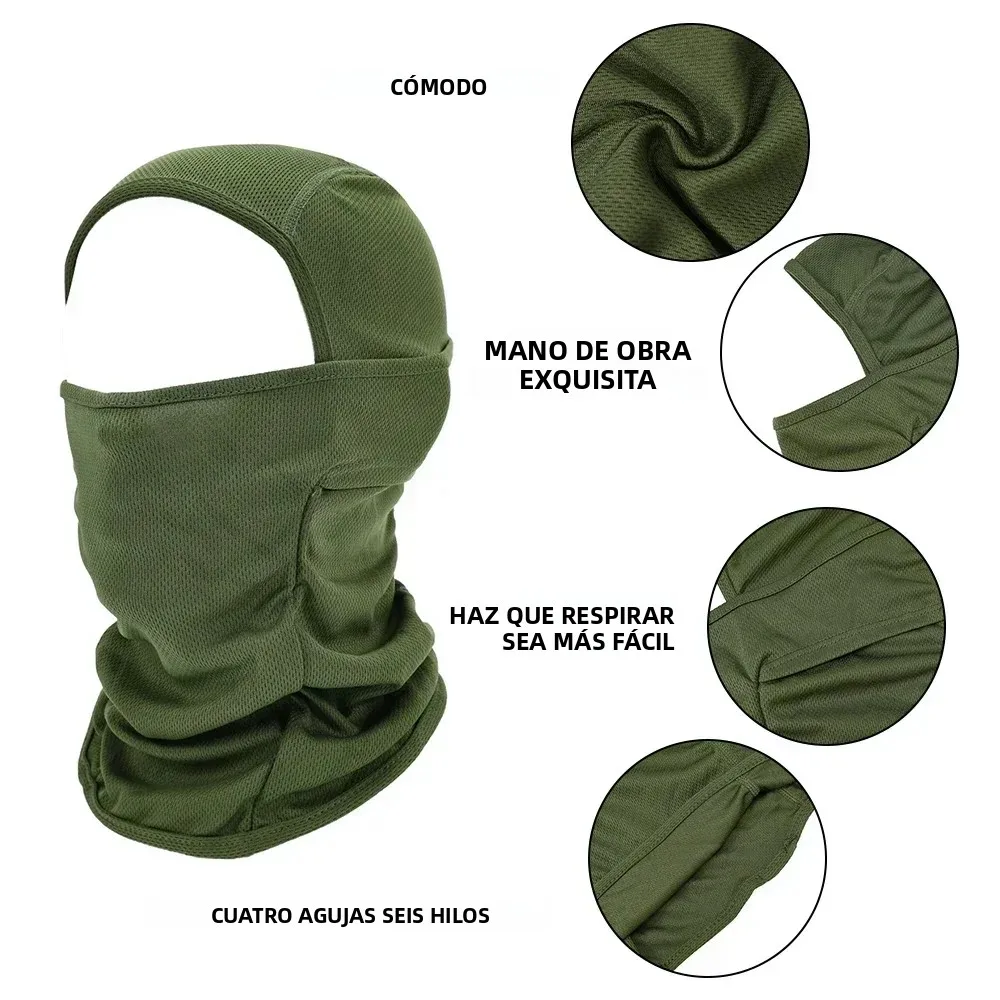 Pasamontañas táctico para esquí, máscara facial completa transpirable - imagen 2