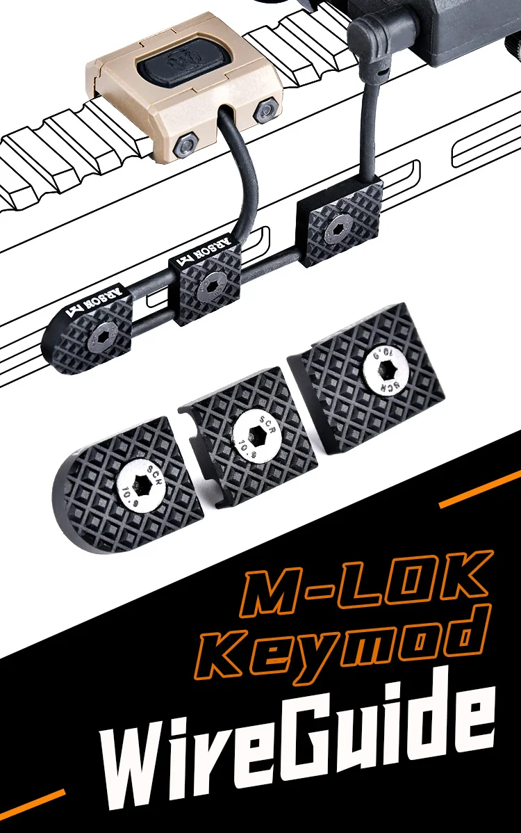Sistema de guía de cables WADSN M-LOK Keymod