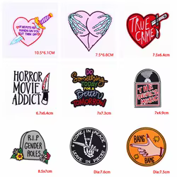 Parche bordado termoadhesivo diseño punk y dibujos animados