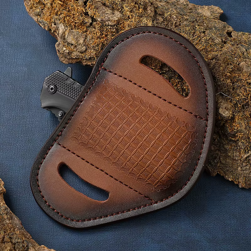 Funda de cuero para navaja plegable universal con montaje lateral - imagen 3