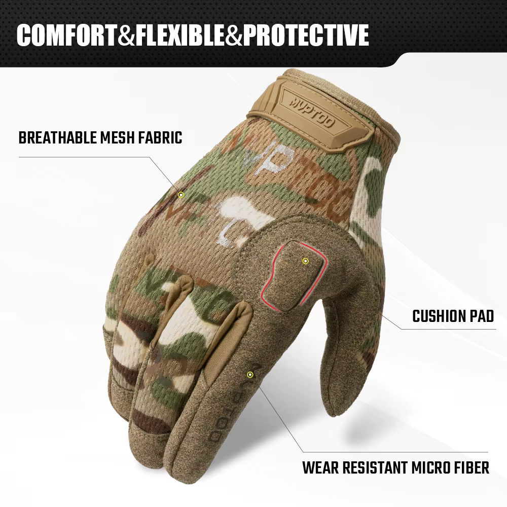 Guantes tácticos táctiles hombre transpirables Airsoft Paintball - imagen 2