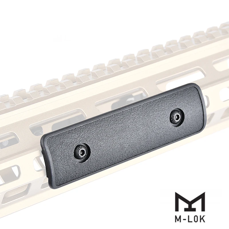 Cubierta táctica para riel M-LOK KEYMOD en negro y bronceado - imagen 3