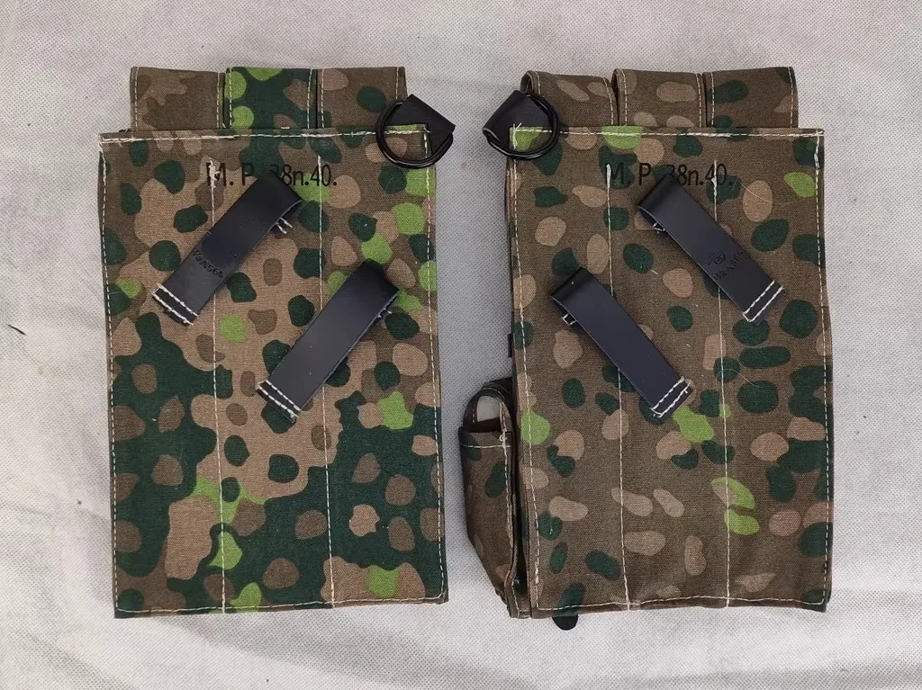 Bolsa de cintura táctica de lona camuflaje estilo WWII