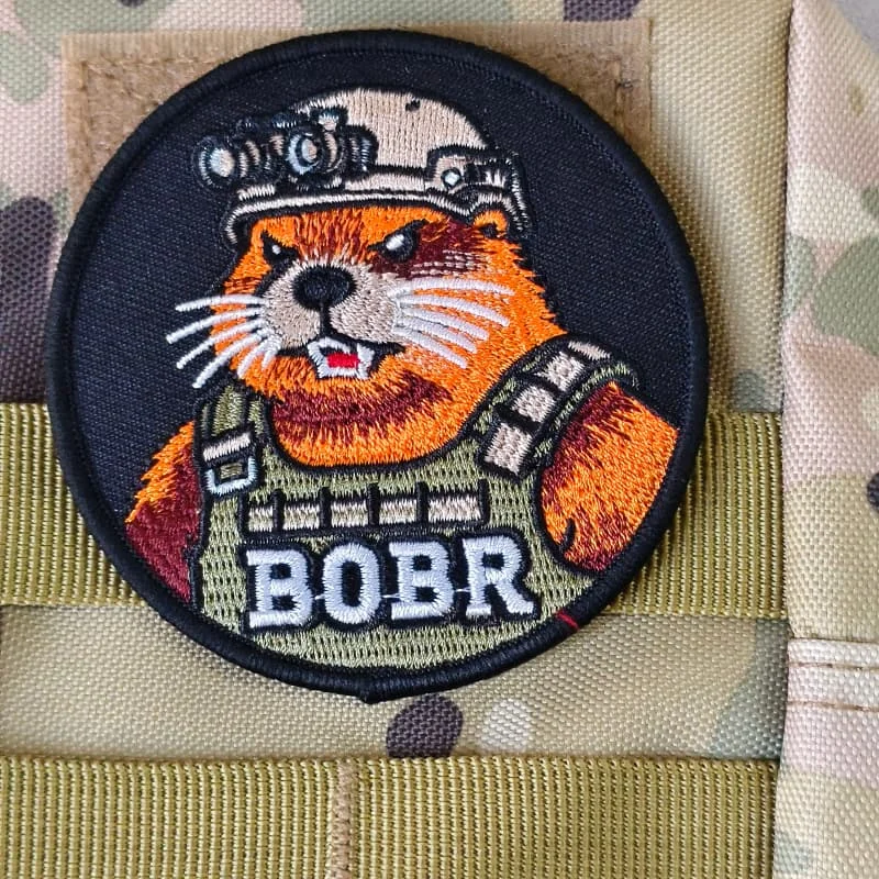 Parche táctico Bobr Beaver bordado gancho y bucle para chaleco - imagen 4