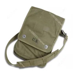 Bolsa de hombro táctica verde caqui multiusos exterior retro