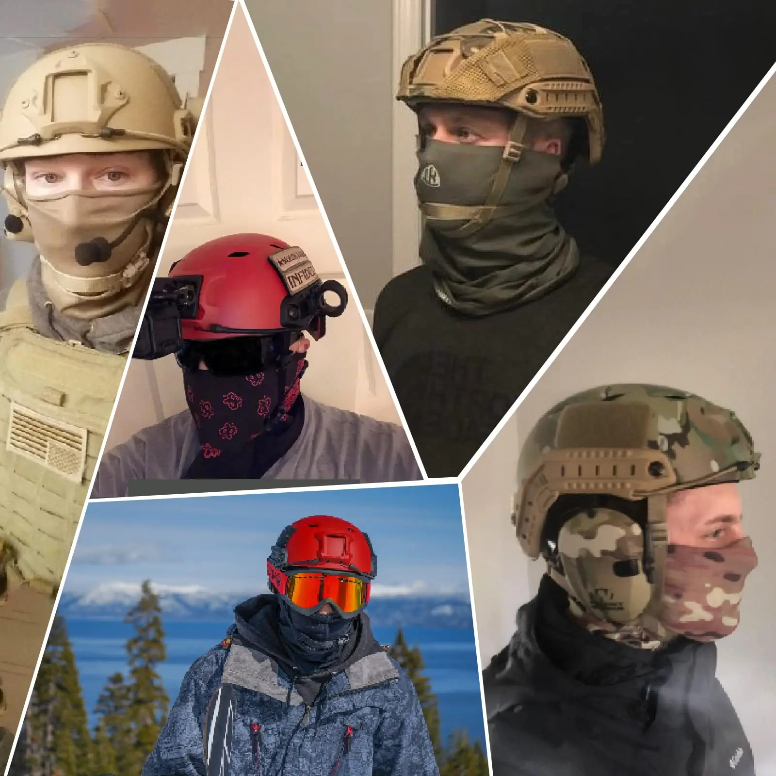 BOOIU MH Base ABS Casco táctico con rieles laterales Airsoft - imagen 4