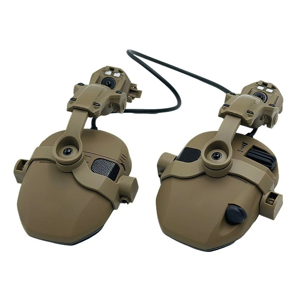 Protectores auditivos electrónicos tácticos para tiro con casco - imagen 4